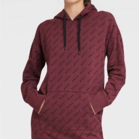 DKNY Sport Logo Hoodie Dress - Picture 1 of 7